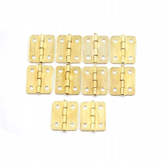 Závesy, pánty - 10 kusov 18x16 mm 4 zlaté dierky Zásuvky