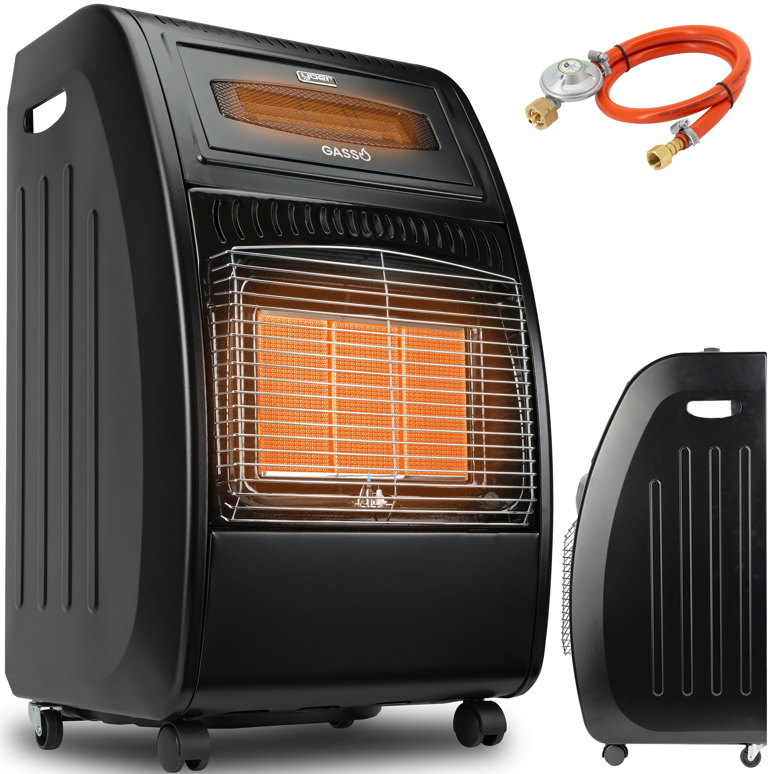 Yoer 5700 W plynový ohrievač čierny 430 x 720 mm