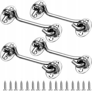 Kovania na posuvné dvere - 4 HÁČEK ZATVORENÝ PRE UZÁVER ČIERNY HÁK