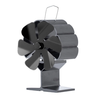 Ventilátor - 6 lopatiek Teplovzdušný pecný ventilátor zapnutý
