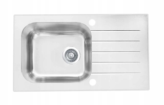Kuchynský drez - Alveus Sink Vitro 20 Sklenené biele