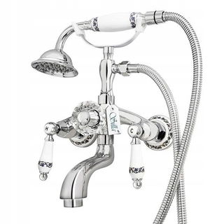 Vaňová batéria - Nástenná kúpeľňa Paloma Chrome Retro