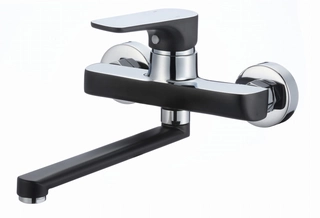 Kuchynská batéria- Batérie pre Wall Sink Black Silver Senja
