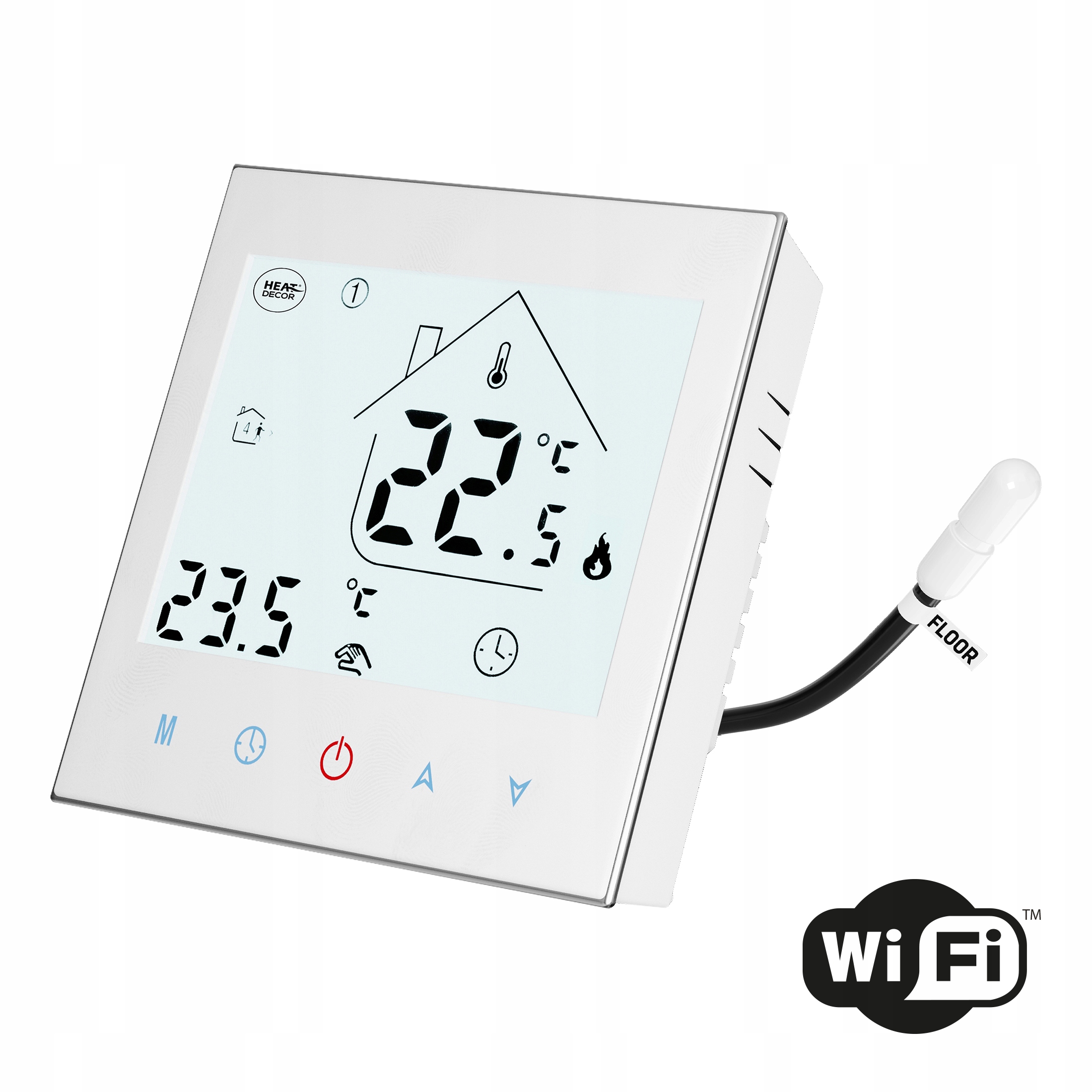 Bezdrôtový izbový termostat Heat Decor T1000.WiFi.W, biely