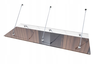 Strieška nad dvere - Sklenený vrchlík pre izolované budovy 220x100 podložka