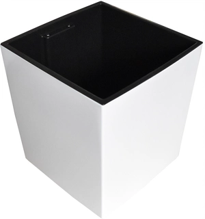 Kvetináč na terasu - Lamela Juka 30x30H31 Flowerpot + biela / lesklá kazeta