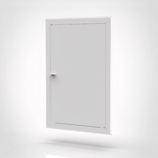 Revízne dvierka - Kov biele inšpekčná dvere 40x80 gombík