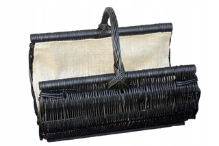 Stojan na drevo - Veľký prútený kôš na drevo Krbové Basket XL