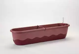 Balkónový kvetináč - Samozavlažovací kvetináč 15L 80x20x18cm ružová / čierna