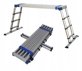Rebrík - Rebríková plošina Teleskopická plošina 195 cm alu