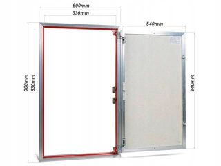 Revízne dvierka - NEVIDITEĽNÉ hliníkové revízne dvierka 60x90