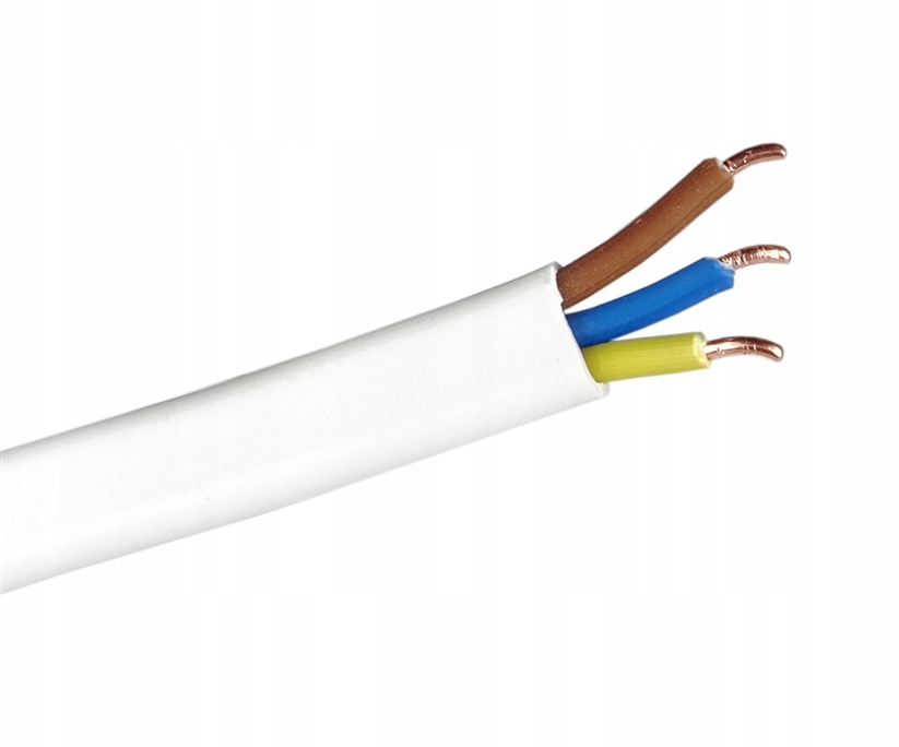 Plochý elektrický kábel, inštalácia YDYp, POLSKÝ výrobca, 3 x 2,5