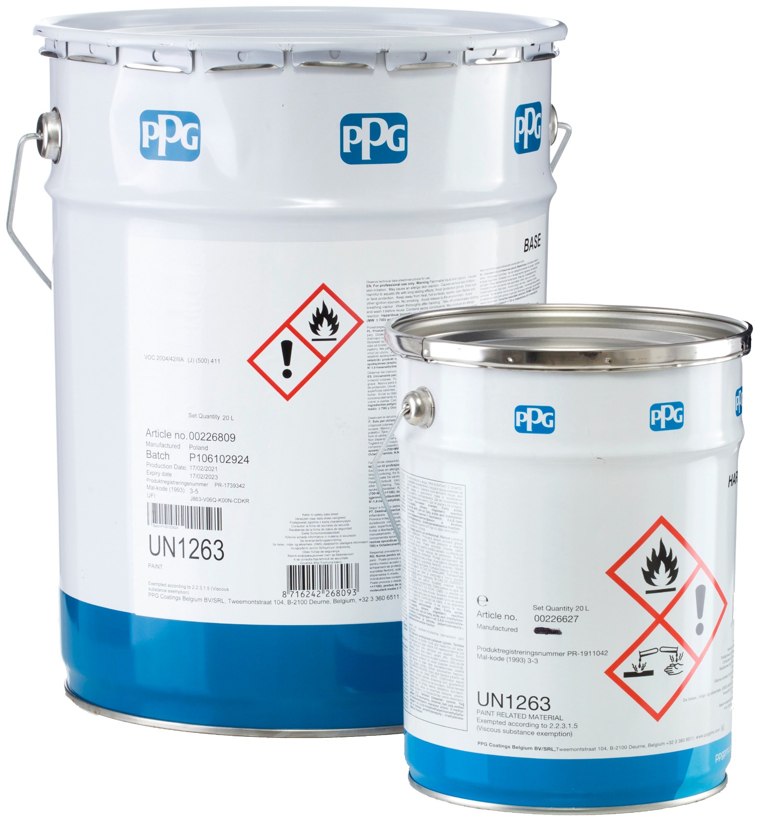 Farba SIGMAFAST 205 RAL 7001 beton stal 20 L 28 kg
