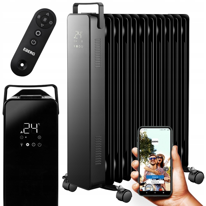 EBERG RG11 Black 2500 W olejový elektrický radiátor