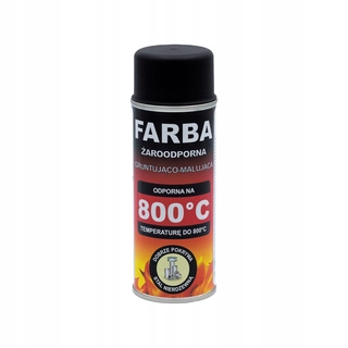 Tepelne odolná farba v spreji 400 ml Hansa ČIERNA 800 °