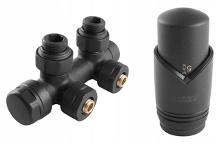 Hlavica, ventíl - FERRO termostatický ventil Black antracit D50
