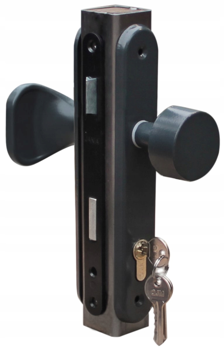 KĽÚČKA RUKOJEŤ Gate Lock GRAPHITE Set 40x40