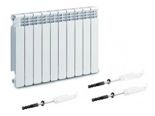 Sopka H500 + kľučky Aluminium Radiator rebro je