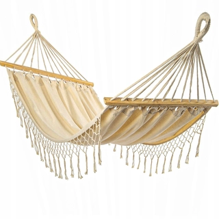 Hojdacia sieť hamak - Brazílska záhrada Hammock Boho 2-Osobné Tassels