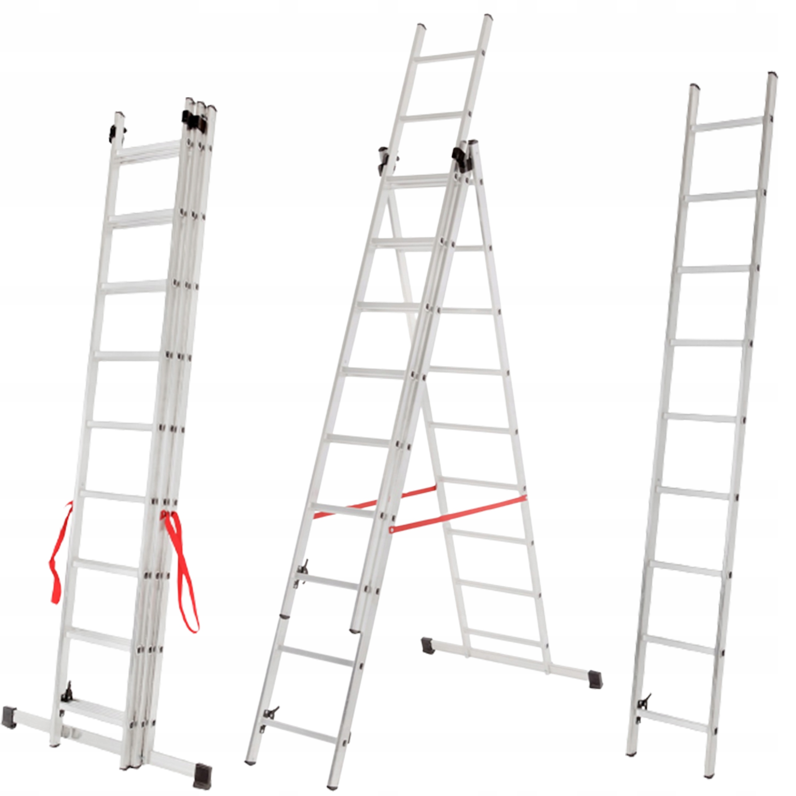 Drabina Prodrab 5,3 m aluminium 3 x 9 do 150 kg