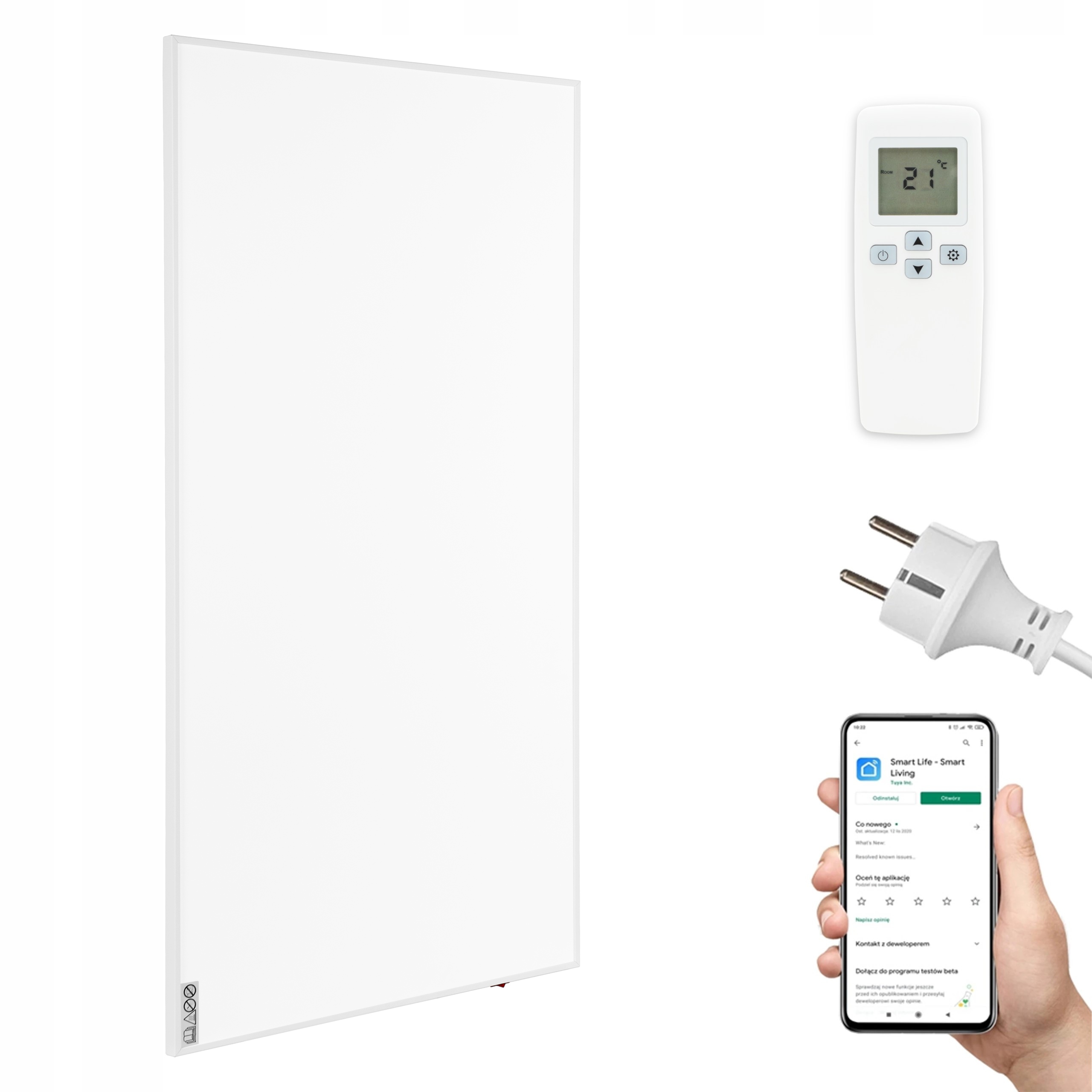 900W infračervený vykurovací panel + termostat WIFI PILOT