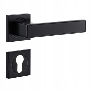 Kľučky na dvere - GABI Black Dvere Rucking + Rosette pre vložku