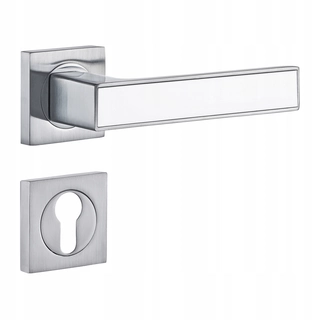 Kľučky na dvere - GABI Chrom-Satin/White GABI Dvere Rucking + Rosette Hit