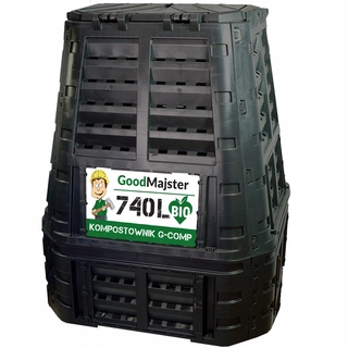 Kompostér do záhrady - GoodMajster 1-komorový kompostér, 740 l, čierny