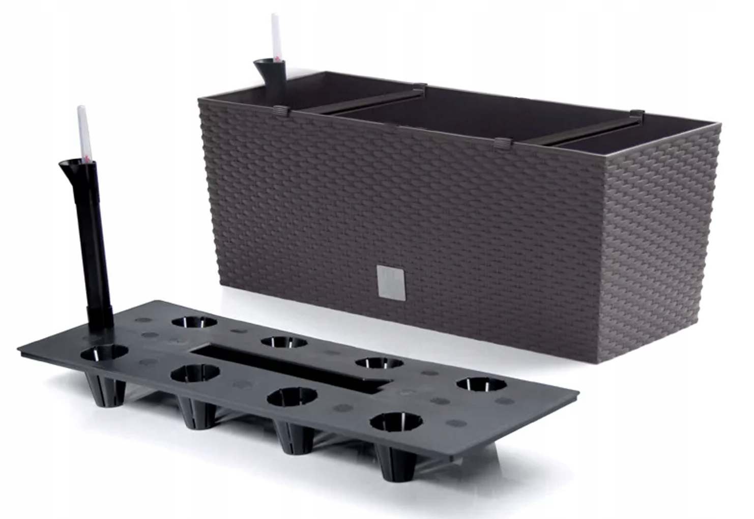 Kvetináč Prosperplast 51 cm x 19 x 18,6 cm priemer 8,58 cm plastové odtiene hnedej a béžovej
