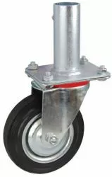 Rebrík - Kolesá kovové gumové kolesá 160 mm lešenie