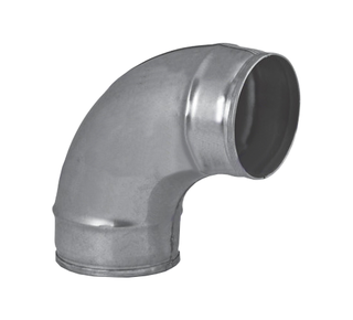 Potrubie, rozvody ku krbu - Solid koleno Ocynk 90 *, Fi 160 BP-160-90