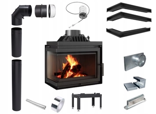 Krbová vložka - Ohnisko krb vložte roh 8kw ľavý bs set