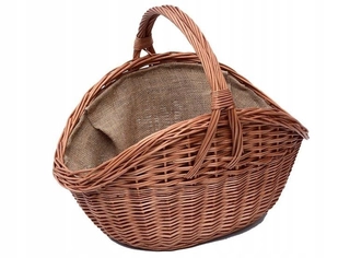 Stojan na drevo - Prútený košík na krbovom drevenom basket