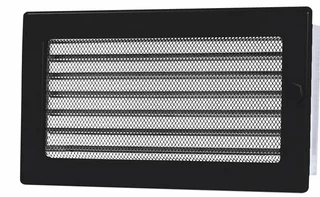 Krbová mriežka - Čierna mriežka 17x30 s blind krbom, ventilácia
