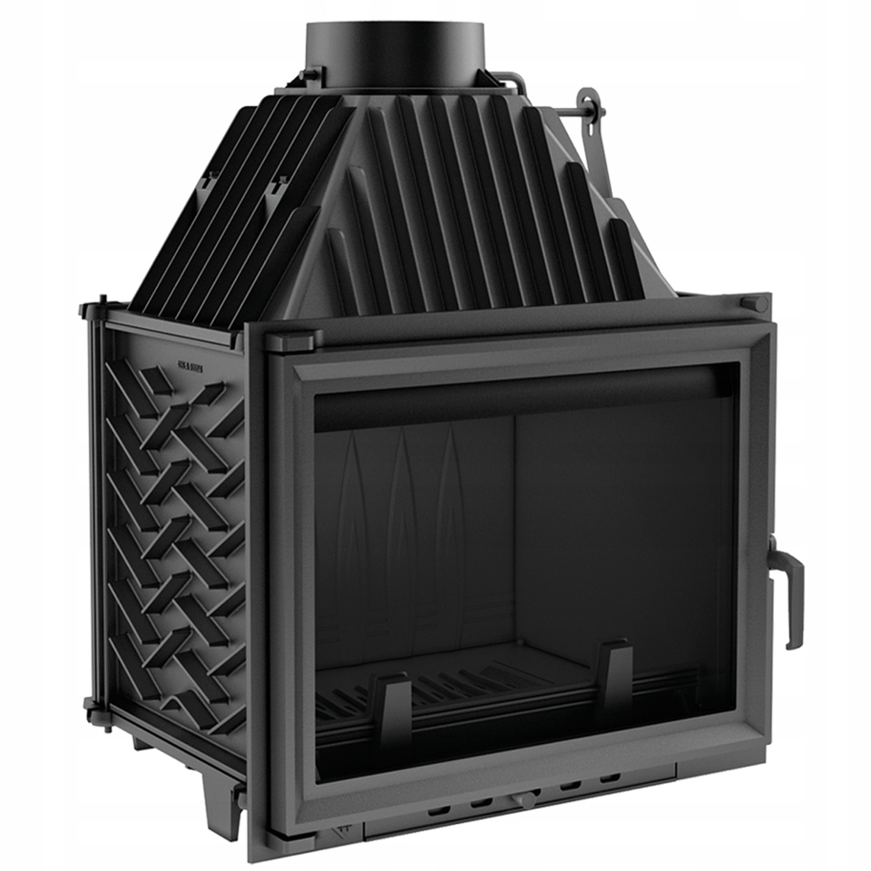 Liatinový vzduchový krb Kratki Zuzia 15 kW čierny