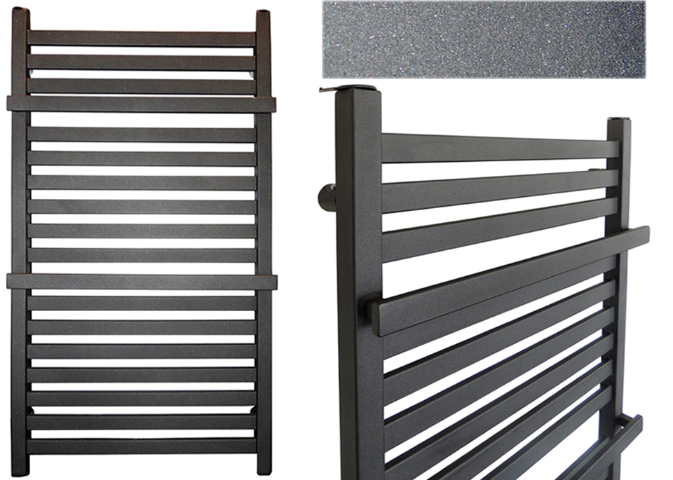 Hydro-Mat 588 W vodný kúpeľňový radiátor 530 x 970 mm šedý