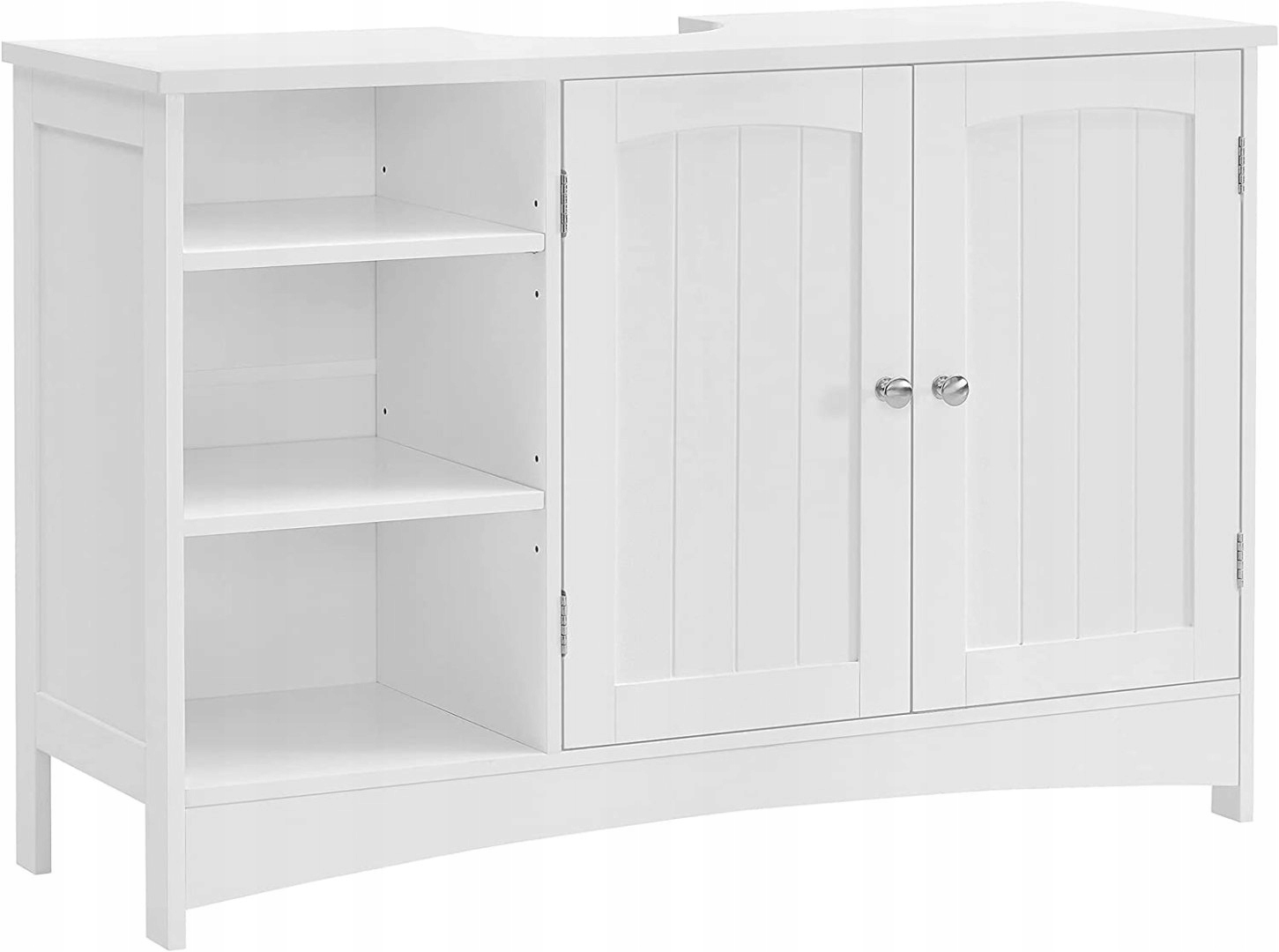 Kúpeľňová skrinka pod umývadlo, 90 cm, biela