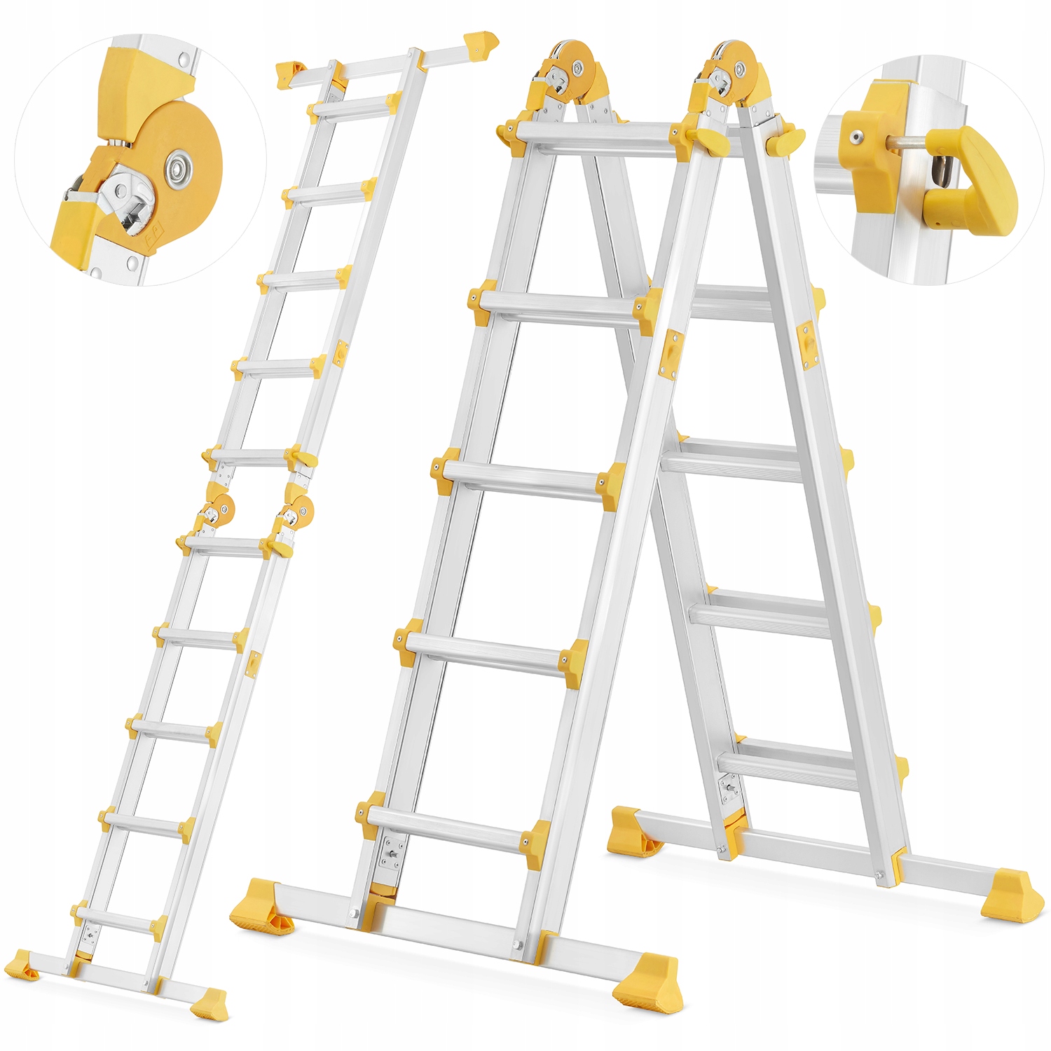 Vyšší rebrík 5,9 m hliníkový 1 x 4 do 150 kg