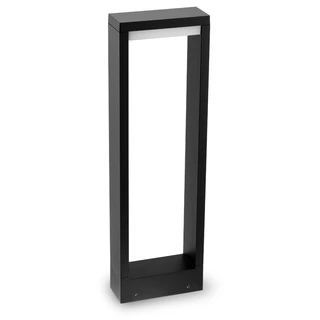Svetelný stĺp do záhrady - Obdĺžnikový osvetľovací stožiar Lumiled, integrovaný LED zdroj, 60 cm, čierny
