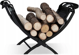 Stojan na drevo - M7967 RELAXDAYS Kovový kôš na drevo