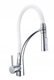 Kuchynská batéria- Mexen Aster High Kitchen Battery White Chrome