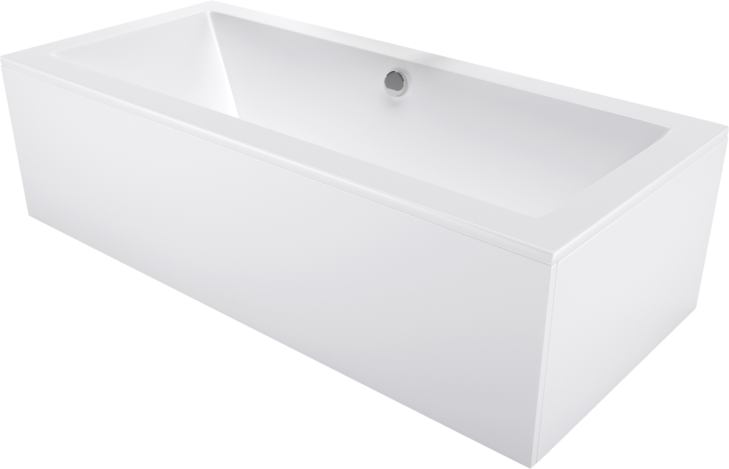 Obdĺžniková akrylátová vaňa Mexen Cube s odtokom v strede, 170 x 80 cm