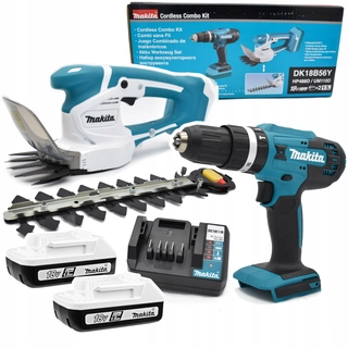 Záhradné nožnice - Makita akumulátorové elektrické nožnice 20 cm 18 V + Makita skrutkovač 18 V napájanie z batérie HP488DWAE