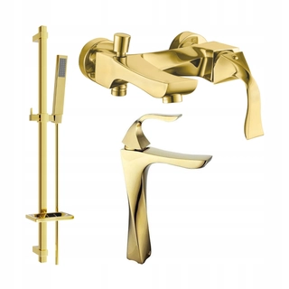 Set vodovodných batérii - Mexen Estrella DQ02 Vaňa set, Golden
