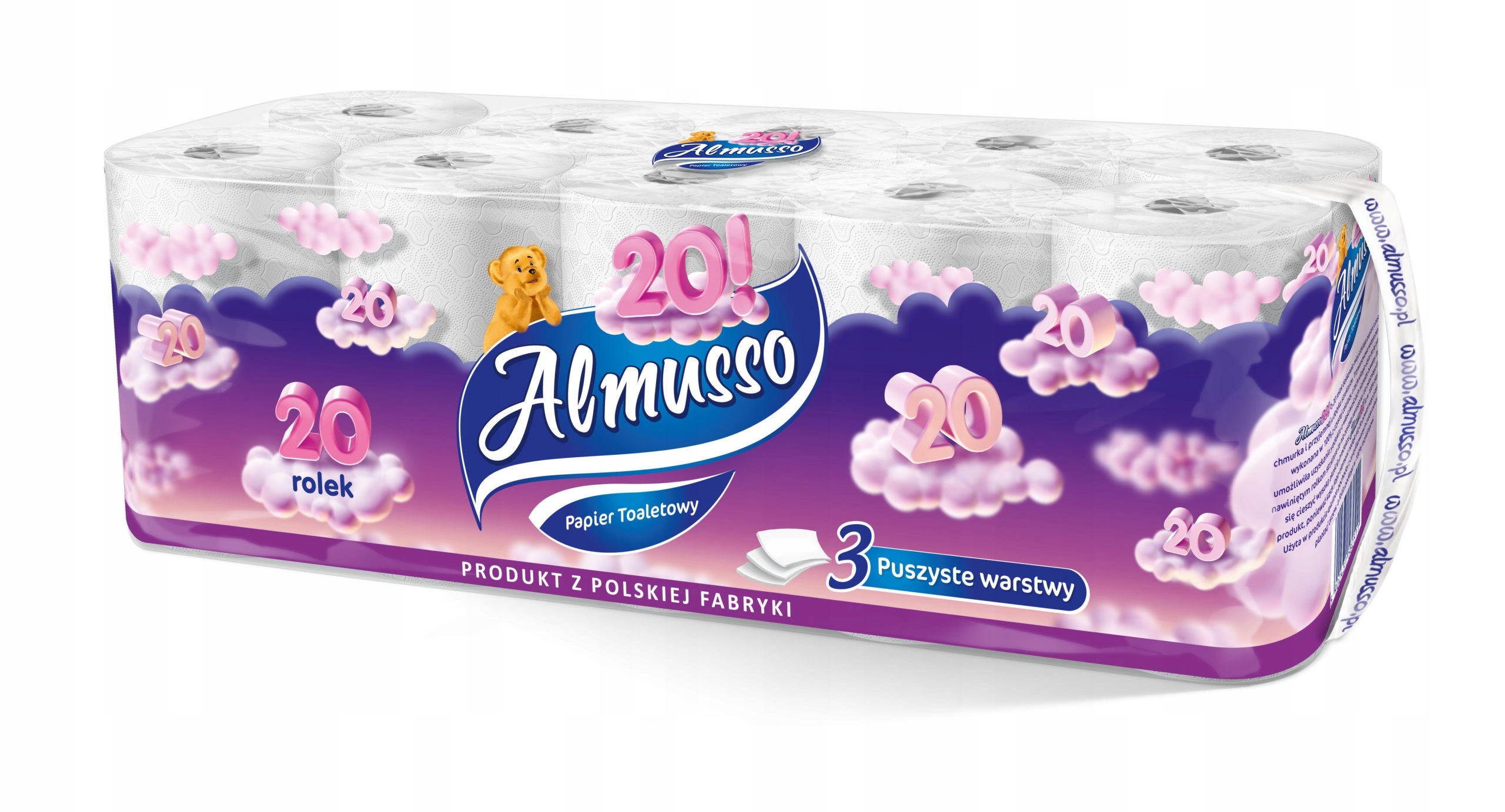 Almusso toaletný papier neparfumovaný 20 ks.
