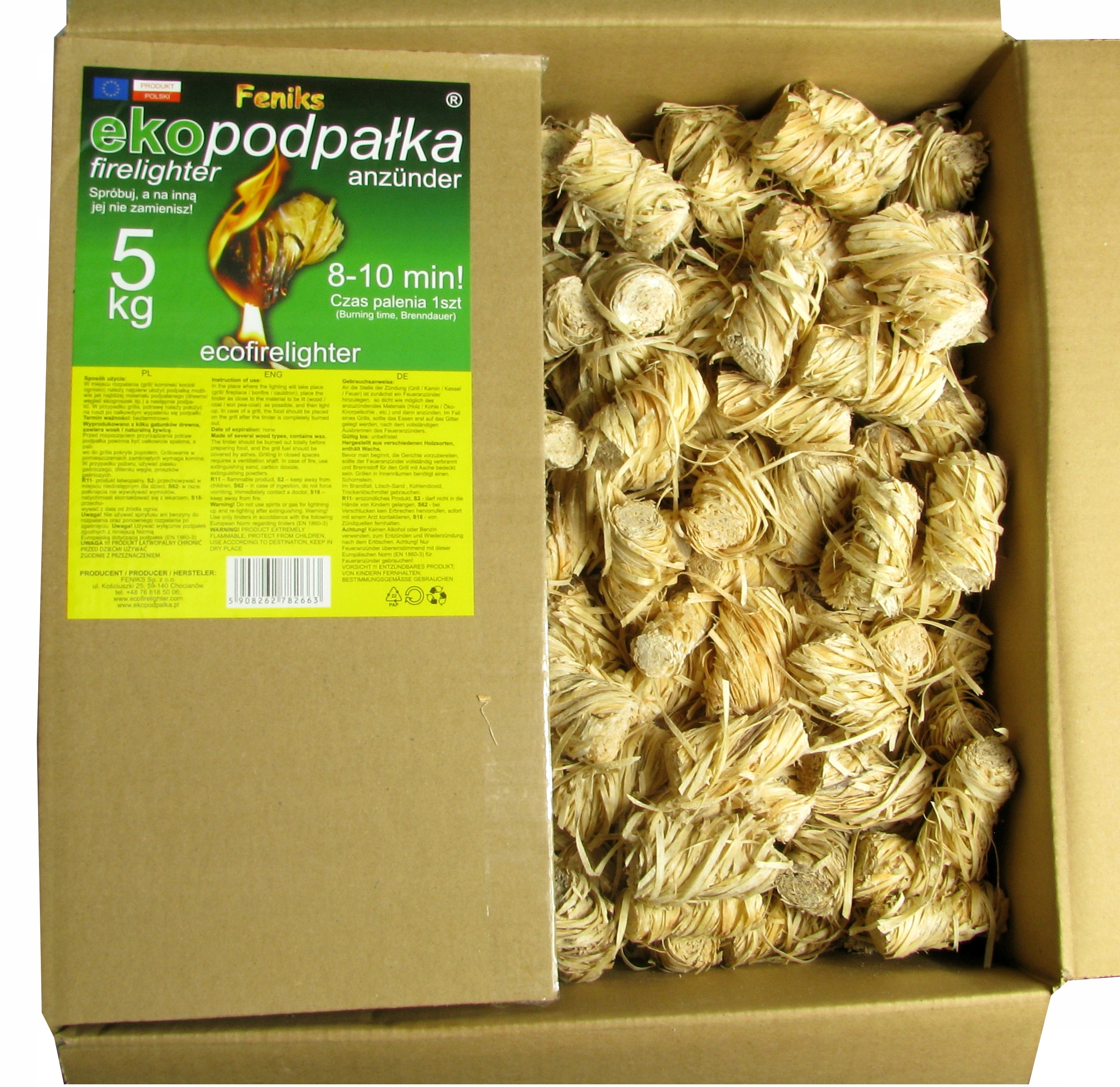 ORGINÁL Ekopodpałka Podpałka Rozpałka 5kg