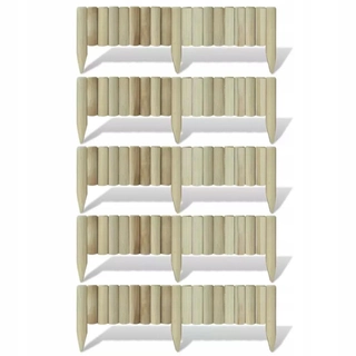Obrubník palisáda - Okraj trávnika 5 panelov Drevo 120 cm