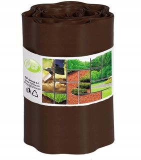 Obrubník palisáda - Trávnikové lemovanie vlnité GF 25cm27m hnedé (3ks)