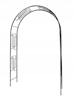 Perangola - PERGOLA NA KVETY KOVOVÉ ZAHRADNÉ ARCHOVÉ RUŽE 250cm