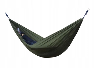 Hojdacia sieť hamak - Double Hammock 270x160 vojenská zelená